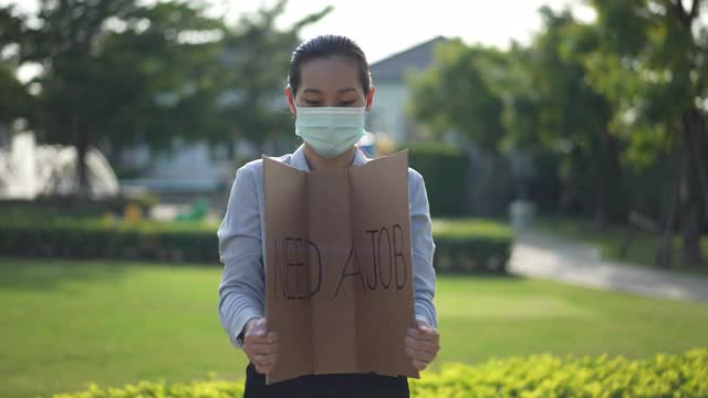 商业失败危机被失业解雇了视频素材