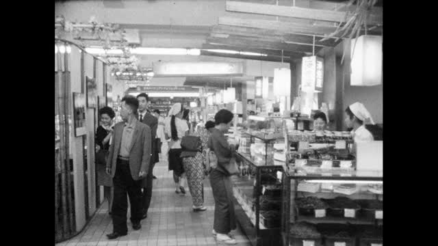 WS食品部门在东京百货公司;1964视频素材