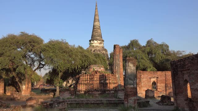 泰国大城府的佛寺视频素材