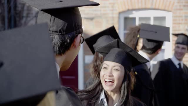 大学生庆祝毕业视频素材