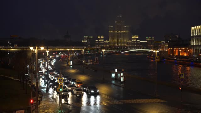 莫斯科城市夜景视频素材