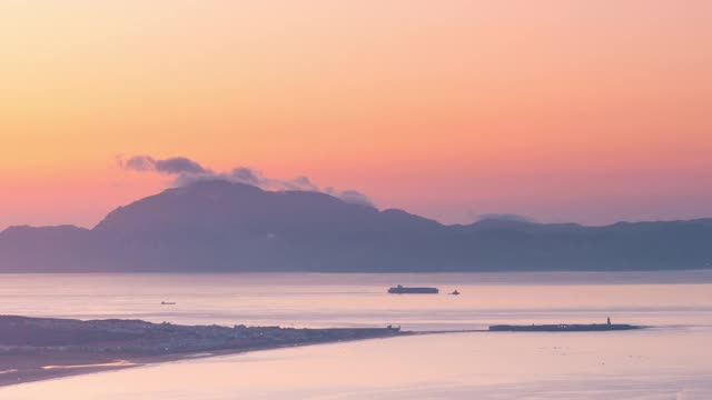 直布罗陀海峡日出时间视频素材