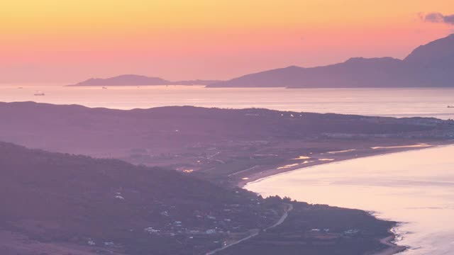 直布罗陀海峡日出时间视频素材