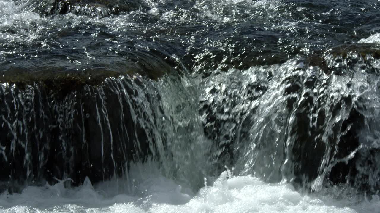 白色水急流视频素材