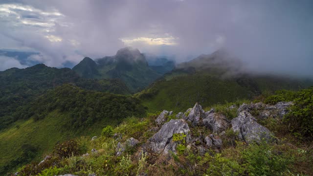 泰国清迈的清岛峰的时间流逝视频素材