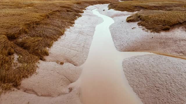 潮汐盐沼(4k/50p)视频素材