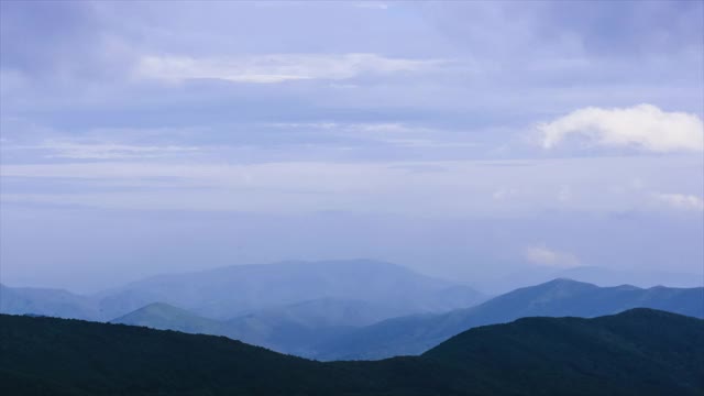 时间流逝美丽的山景和天空景观在永川视频素材