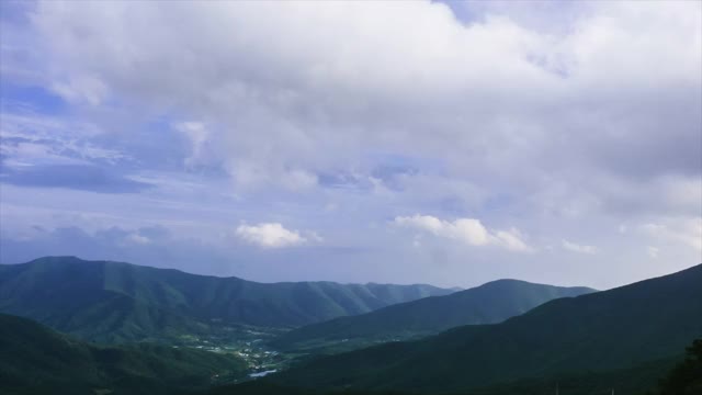 时间流逝美丽的山景和天空景观视频素材