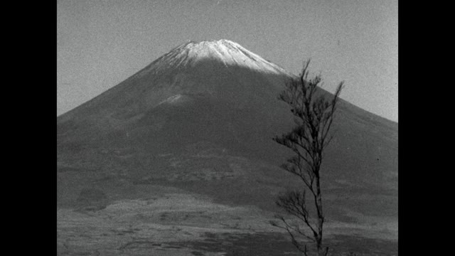 1964年，日本富士山和阿什湖视频素材