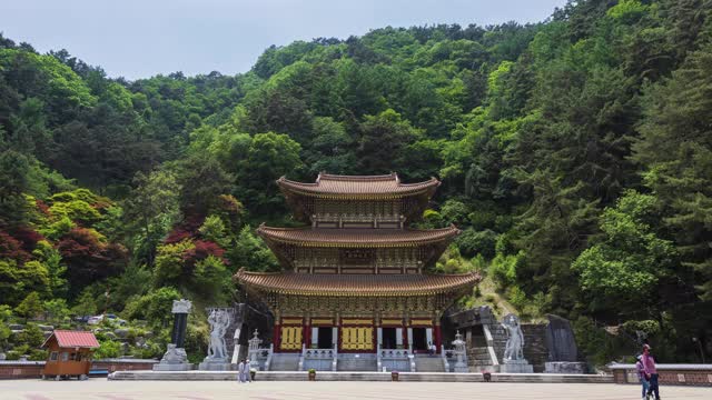 金沙寺/丹阳枪，忠清北道，韩国视频素材