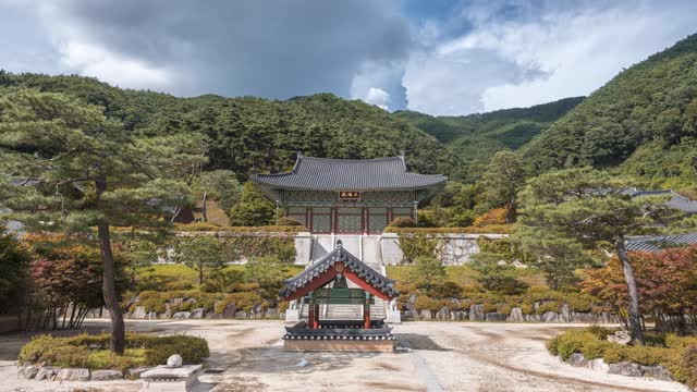 大全厅和甘罗嘎寺/中竹寺，南韩重庆道视频素材