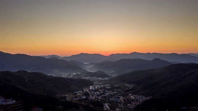 韩国京畿道的日出风景视频素材