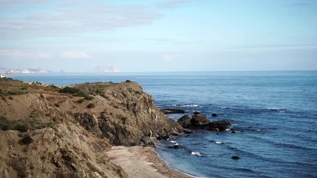 洛基海岸，西班牙阿尔梅里亚视频素材