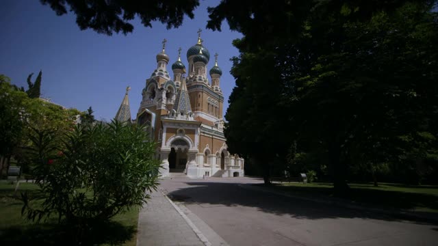 尼斯Cathédrale圣尼古拉斯建筑视频素材