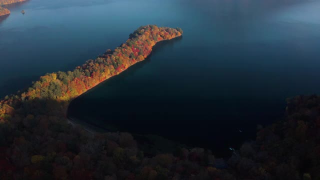 中禅寺湖和南台山视频素材