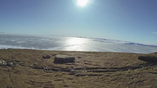 南极的夏天。美丽的雪域沙漠以其无穷无尽的风光视频素材