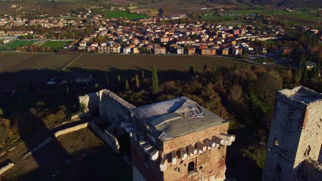 中世纪古堡鸟瞰图视频素材