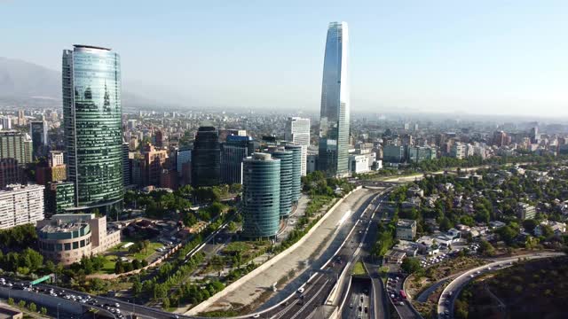 智利圣地亚哥鸟瞰图视频素材