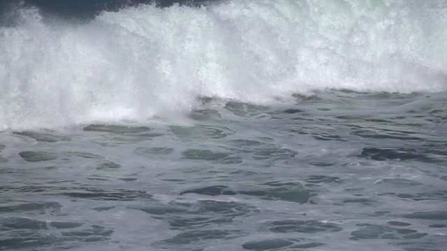 大风暴的海浪，慢动作视频素材