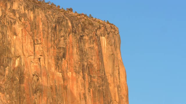 El Capitan，极端远摄视图，约塞米蒂山谷，近隧道视图观景台，约塞米蒂国家公园，加利福尼亚州，4K视频视频素材