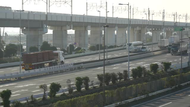 东京大都会高速公路海湾线视频素材