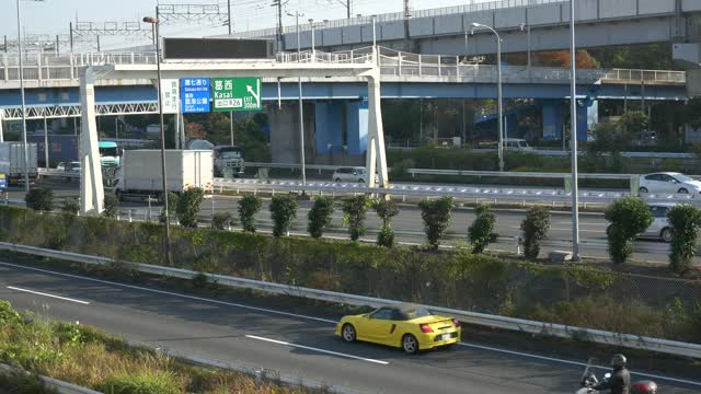 东京大都会高速公路海湾线视频素材