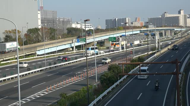 东京大都会高速公路海湾线视频素材