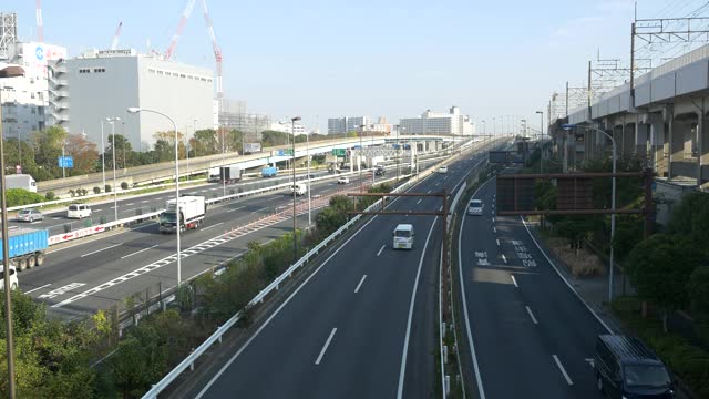 东京大都会高速公路海湾线视频素材