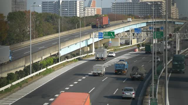 东京大都会高速公路海湾线视频素材