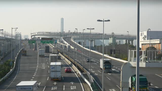 东京大都会高速公路海湾线视频素材