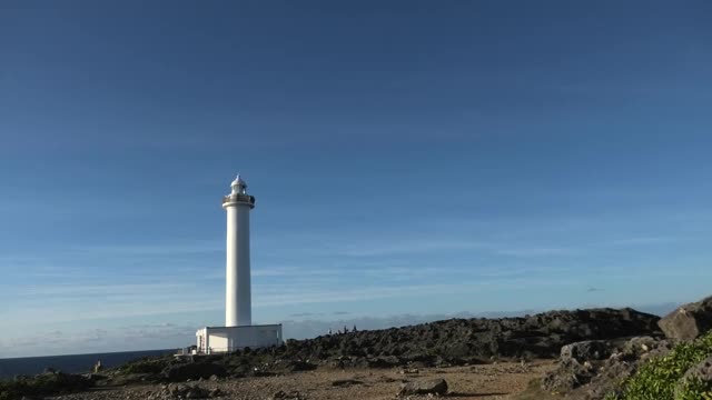 日本冲绳县有弥潭村赞帕角风景视频素材