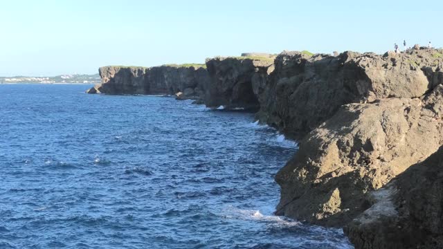 日本冲绳县有弥潭村赞帕角风景视频素材