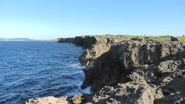 日本冲绳县有弥潭村赞帕角风景视频素材