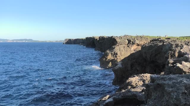 日本冲绳县有弥潭村赞帕角风景视频素材