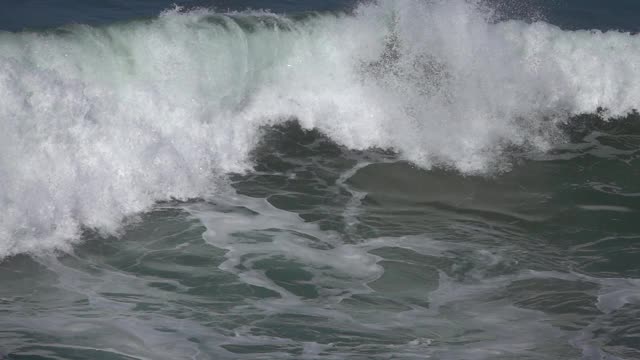 大风暴的海浪，慢动作视频素材