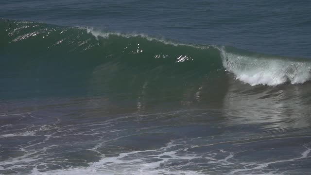 大风暴的海浪，慢动作视频素材