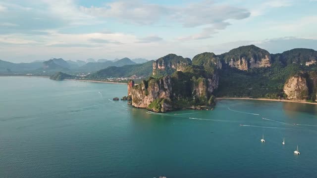 鸟瞰图热带泻湖，拉伊，泰国视频素材