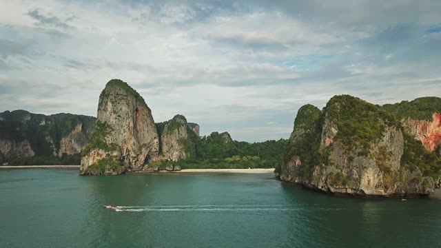 泰国普拉纳海滩鸟瞰图视频素材