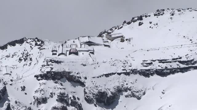 日本静冈县富士山峰顶视频素材