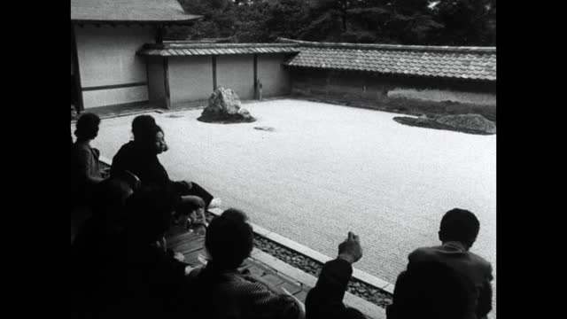 京都青藤五正宫花园的Pan sand花园;1964视频素材