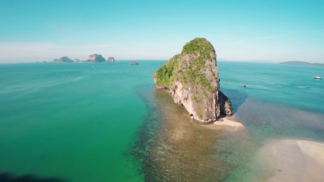 鸟瞰图热带海滩，泰国视频素材