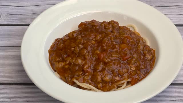 意大利肉酱面或意大利肉酱面视频素材