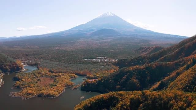 富士山和正二湖视频素材