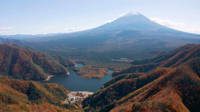 富士山和正二湖视频素材