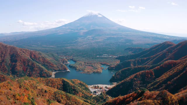 富士山和正二湖视频素材