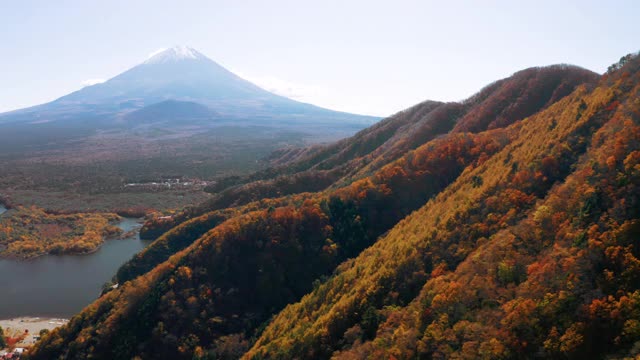 富士山和正二湖视频素材