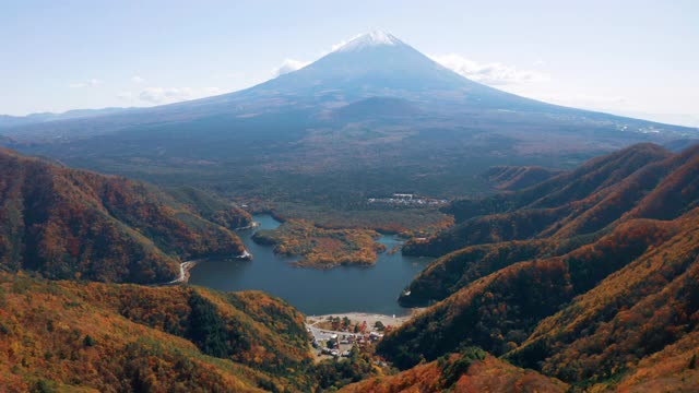 富士山和正二湖视频素材