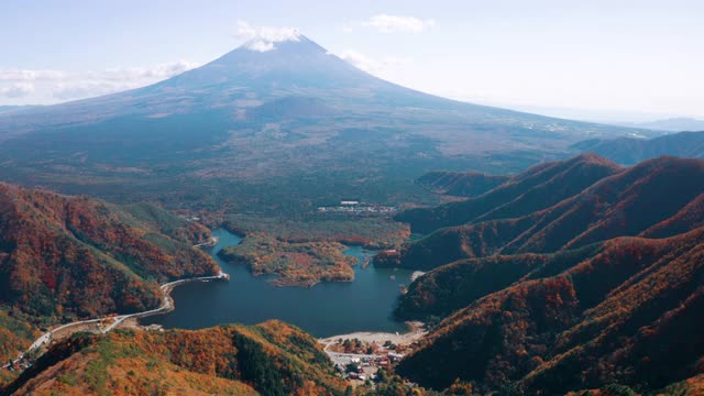 富士山和正二湖视频素材