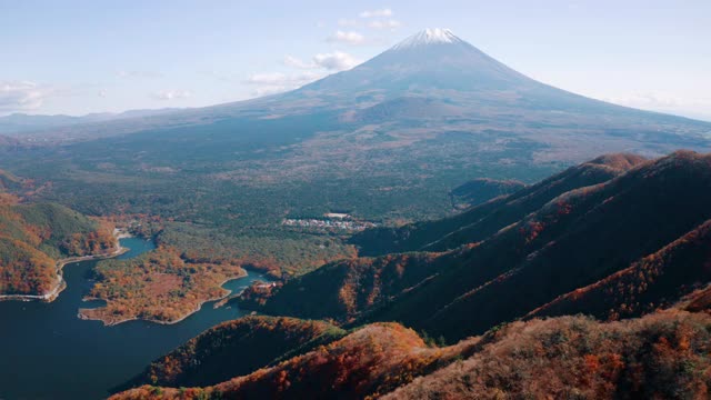 富士山和正二湖视频素材