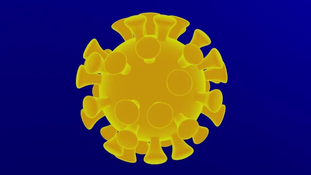 冠状病毒明亮对比3D渲染高清动画。Covid-19第二波疫情与疫苗概念动画视频下载